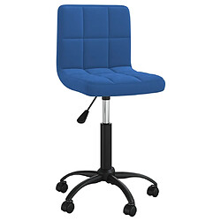 vidaXL Chaise pivotante de salle à manger Bleu Velours