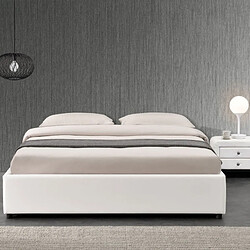 Acheter Meubler Design Ensemble Matelas + Sommier Coffre 160 Blanc