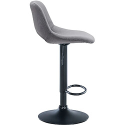 Decoshop26 Tabourets de bar chaises haute x2 avec repose-pieds en velours gris foncé piètement métallique noir 10_0004084 pas cher