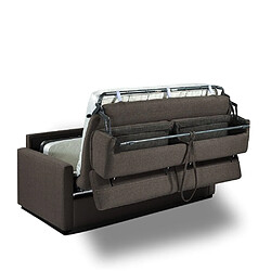 Avis Inside 75 Canapé convertible EXPRESS SIDNEY sommier lattes 140cm matelas 16cm tissu gris anthracite