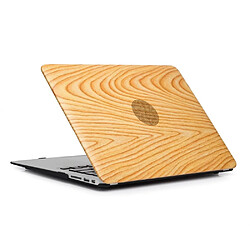 Avis Etui en PU rigide revêtu de bois beige pour votre MacBook Pro 15/15.4