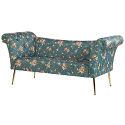 Acheter Beliani Chaise longue en velours à motif floral NANTILLY