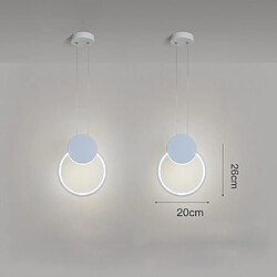 Avis Stoex Lampe À Suspension Nordique Ronde Lustre Moderne Plafonnier Led Minimaliste (Blanc), Luminaire D'Intérieur, Blanc Froid