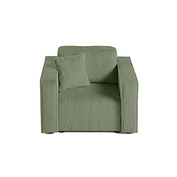 Bestmobilier Topaze - fauteuil - en velours côtelé pas cher