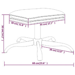 vidaXL Repose-pied Crème 60x60x36 cm Tissu pas cher