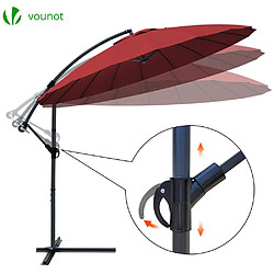 Vounot Parasol deporte 3M Shanghai avec housse de protection rouge