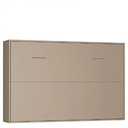 Inside 75 Armoire lit horizontale escamotable STRADA-V2 taupe mat couchage 140*200 cm.