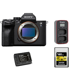 Sony Alpha A7S III Body photo sans miroir + LCAGOLD160G-RNENC TOUGH Memory Card+ Kingma 2000mAh Battery (Sony NP-FZ100)+ Kingma Sony NP-FZ100 LCD Dual USB charger