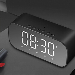 réveil snooze numérique avec haut-parleur bluetooth tf / aux / port usb noir