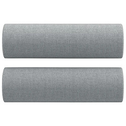 Acheter vidaXL Canapé 2 places avec oreillers gris clair 140 cm tissu