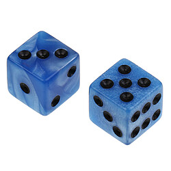 100pcs 6-sided dés spot dice 14mm pour les jeux de société, jeux de fête dés blue