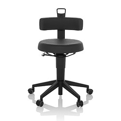 Tabouret de travail / chaise d'équilibre TOP WORK FLEX PU noir hjh OFFICE 