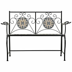 Acheter Banc Alexandra House Living Noir Fer Carrelage 50 x 88 x 110 cm