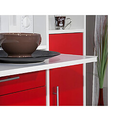 Vente-Unique Buffet de cuisine MADY - 5 portes & 1 tiroir - Coloris rouge