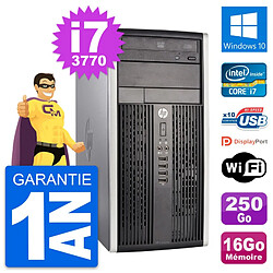 PC Tour HP Pro 6300 CMT Intel i7-3770 RAM 16Go Disque Dur 250Go Windows 10 Wifi - Occasion