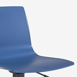 Tabouret bar de cuisine design noir mat réglable en hauteur Grand Soleil Imola Matt, Couleur: Bleu pas cher