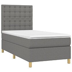 Avis Sommier à lattes,Cadre à lattes de lit et matelas et LED pour Adulte Gris foncé 80x200 cm -MN74869