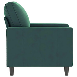 Avis vidaXL Fauteuil Vert foncé 60 cm Velours