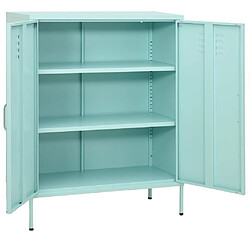 vidaXL Armoire de rangement Vert menthe 80x35x101,5 cm Acier