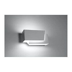 Avis Luminaire Center Applique murale PIEGARE acier blanc 1 ampoule