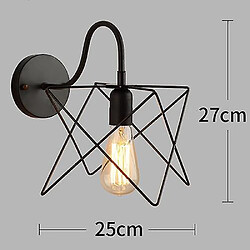 Universal Applique LED Vintage Loft Applique Industrielle Noir E27 Applique Vintage Eclairage Industriel Jig Intérieur (D)