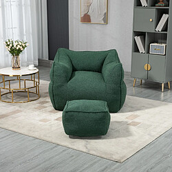 KOMHTOM Fauteuil double confortable, canapé d'intérieur super doux et paresseux, fauteuil moderne avec accoudoirs, vert 