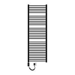 LuxeBath Radiateur de salle de bain Sahara raccord latéral sèche-serviettes noir 60x180cm