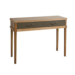 Console Romimex Vert Naturel Bois de pin 100 x 80 x 30 cm 2 tiroirs 