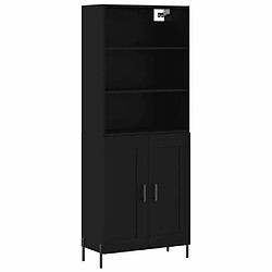 Maison Chic Buffet,Meuble de Rangement,commode pour salon,Cuisine Noir 69,5x34x180 cm Bois d'ingénierie -MN77646