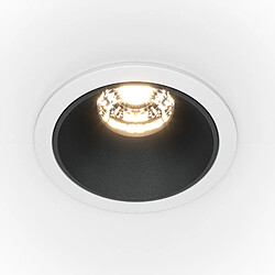 MAYTONI Downlight Encastré Rond Dimmable Blanc, Noir, 450lm, 3000K