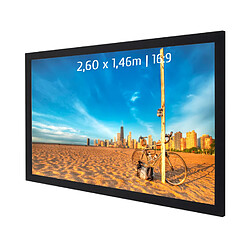 Kimex Ecran de projection sur cadre 2,60 x 1,46m - Format 16:9