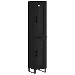 vidaXL Buffet haut Noir 34,5x34x180 cm Bois d'ingénierie