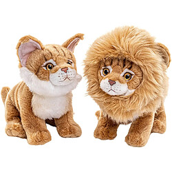 Uni-Toys peluche Chat Maine Coon avec crinière de Lion Amovible de 20 cm marron 