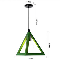 Avis Stoex Lustre Suspension Métal Cage forme de Triangle Style Vintage Industrielle E27 po