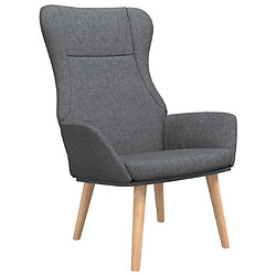 Maison Chic Chaise de relaxation | Fauteuil relax Gris foncé Tissu -GKD45850