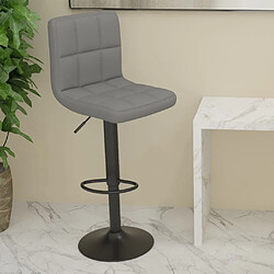 vidaXL Tabouret de bar Gris clair Tissu