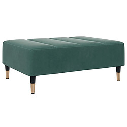 vidaXL Repose-pied vert foncé 77x55x31 cm velours