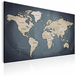 Paris Prix Tableau Imprimé World Map : Shades of Grey 40 x 60 cm