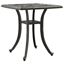 vidaXL Table de jardin bronze 53x53x53 cm aluminium coulé