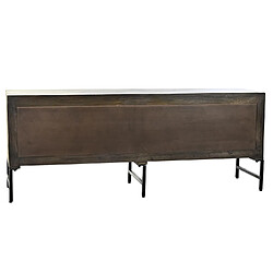 Avis Pegane Buffet meuble de rangement en bois de manguier marron et rotin naturel - Longueur 155 x Hauteur 60 x Profondeur 40 cm