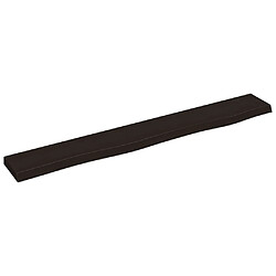 vidaXL Étagère murale marron foncé 80x10x2 cm bois chêne massif traité