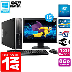 PC HP Compaq Pro 6300 SFF I5-3470 8Go 120Go SSD Graveur DVD Wifi W7 Ecran 17" · Occasion 