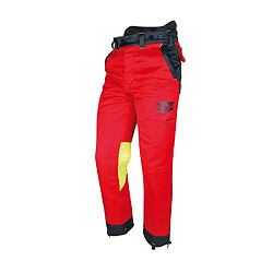 Jardiaffaires Pantalon professionnel adapté aux bûcherons Solidur Authentic Rouge