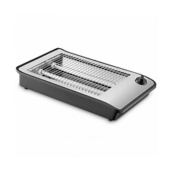 Totalcadeau Grille-pain avec minuterie en acier inoxydable 600 W Noir pas cher