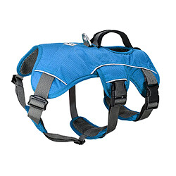 Universal Gros harnais pour chien corde réglable en nylon réfléchissante pour animal de compagnie grand chien, pas de gilet pour chien de taille moyenne grand chien bulldog | harnais (bleu) 