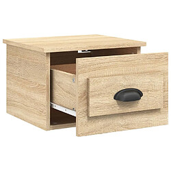 Maison Chic Table de chevet murale - Table de Nuit chêne sonoma 41,5x36x28 cm pas cher