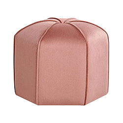 Beliani Pouf en velours rose WISHEK