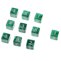 20 pièces dés six faces d6 pour jouer à d u0026 d jeu de fête rpg blanc et vert pas cher