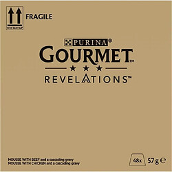 PURINA GOURMETTM REVELATIONSTM Mousseline au Poulet et boeuf nappee de sauce - 4 x 57 g