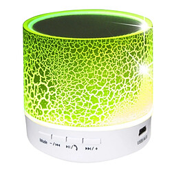 Wewoo Mini enceinte Bluetooth vert Mini haut-parleur stéréo portable, avec microphone intégré et ampli LED, Appels Mains-libres de ampère Carte TF & AUX IN, Distance: 10m